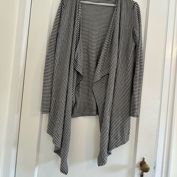 Ann Taylor Black and White Cardigan Sweater - Picture 2 of 5